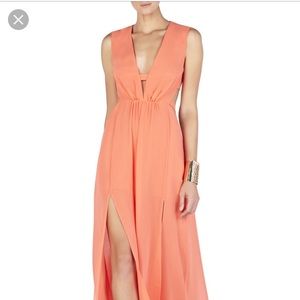 BCBG coral dress